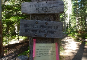 On our way to Pete Lake